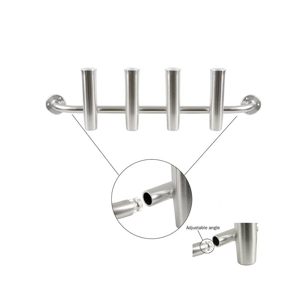 Taco Metals adjustable transom rack angle helps fit any boat transom for secure rod storage