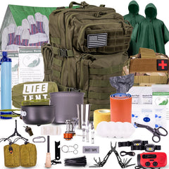 TacPreps 72-Hour Survival Kit backpack exterior with durable, water-resistant shell.
