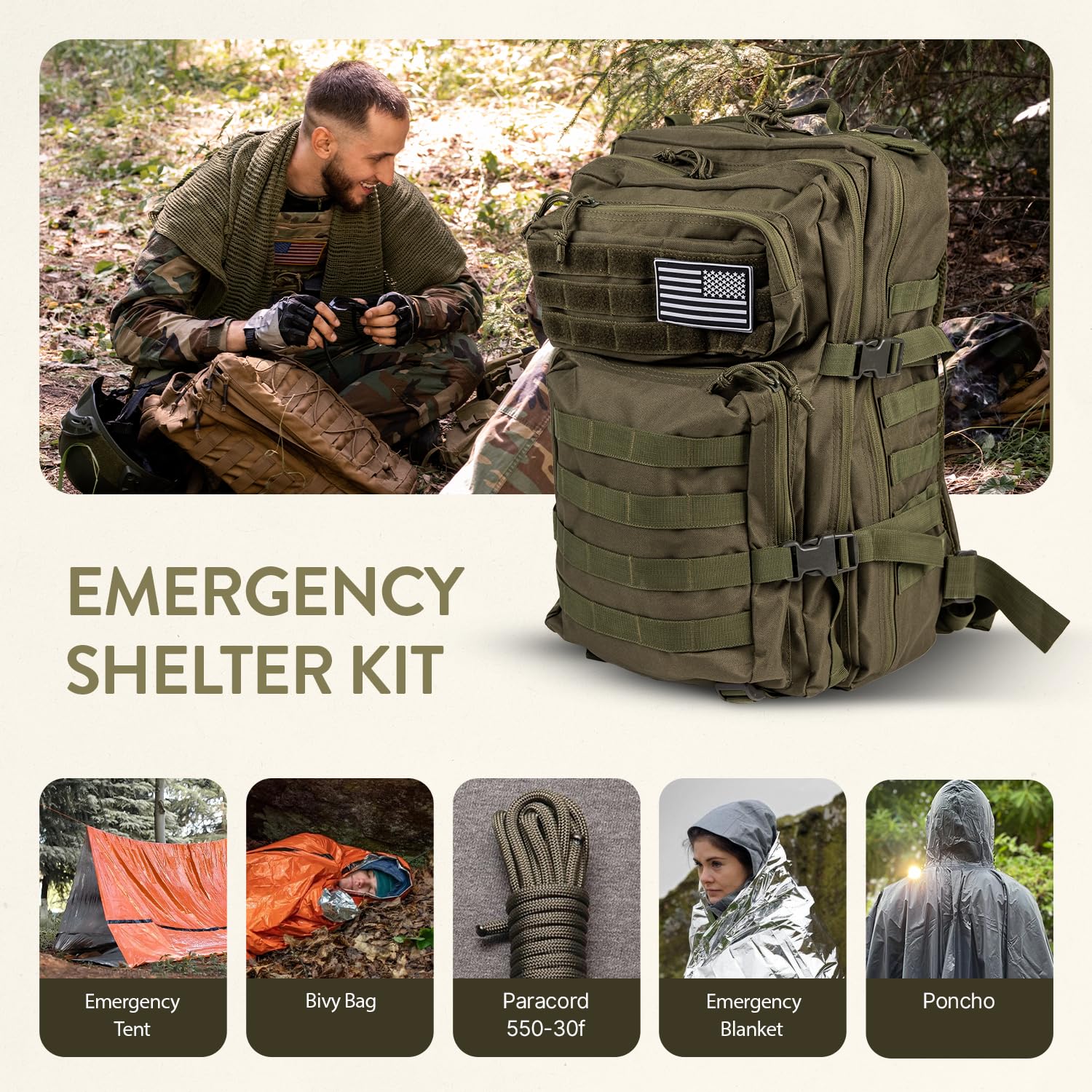 TacPreps advanced hydration with water filter providing safe drinking water.