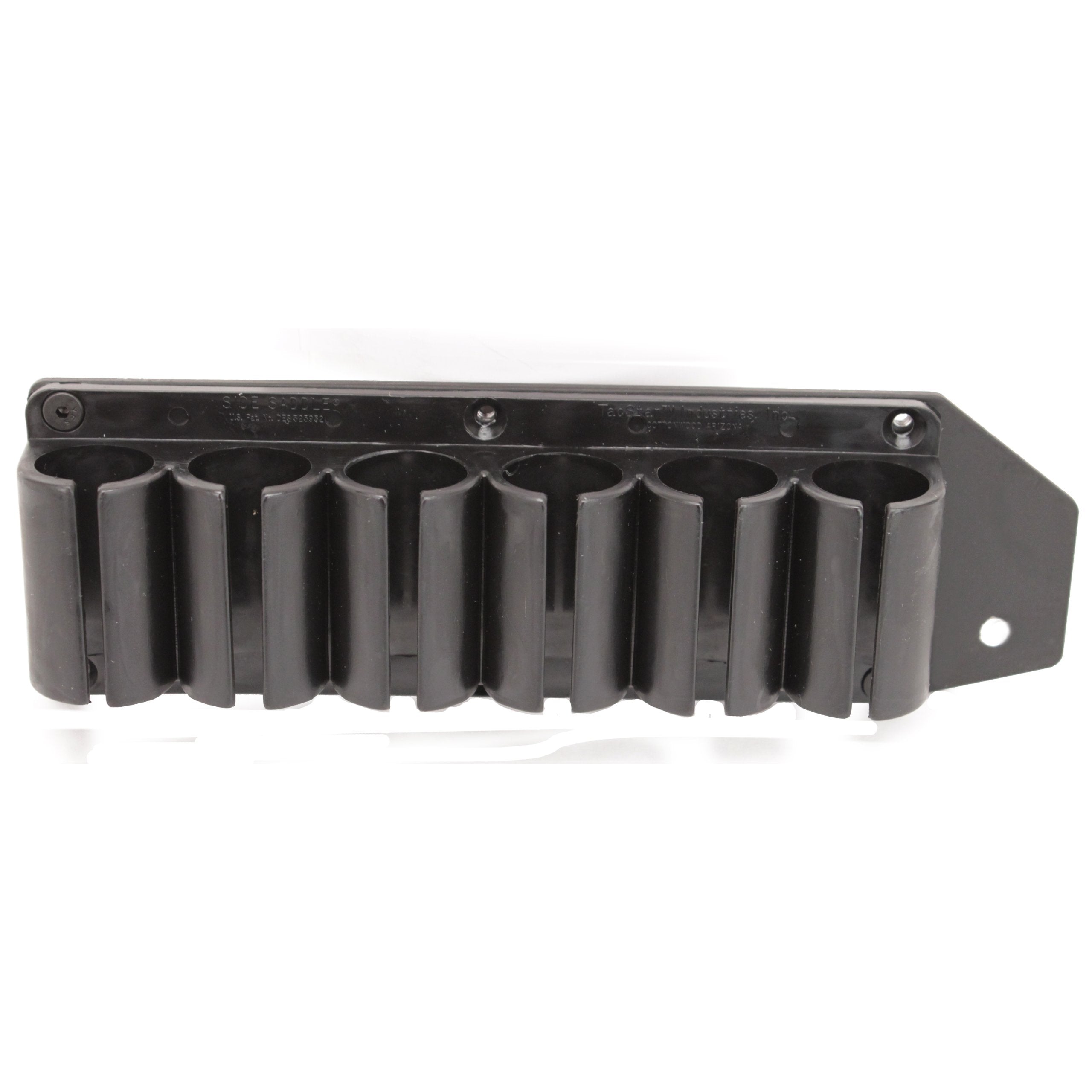 TacStar 6-Shot Sidesaddle Black mounted on Mossberg 500/590 shotgun receiver