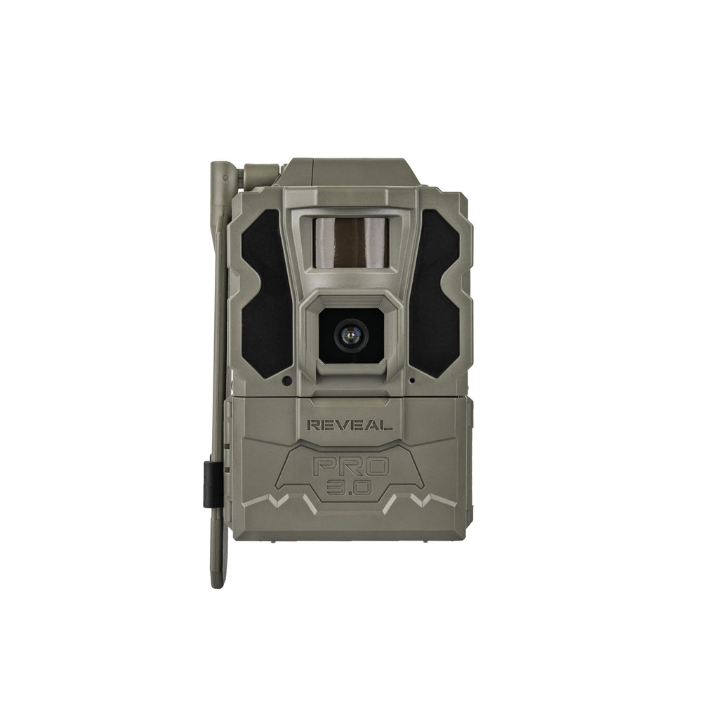 TACTACAM Reveal Pro 3.0 solar panel mounted for extended remote operation.