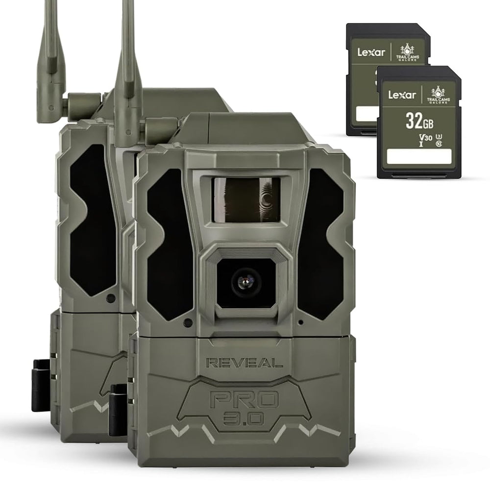 TACTACAM Reveal Pro 3.0 front view for discreet wildlife monitoring and property surveillance.