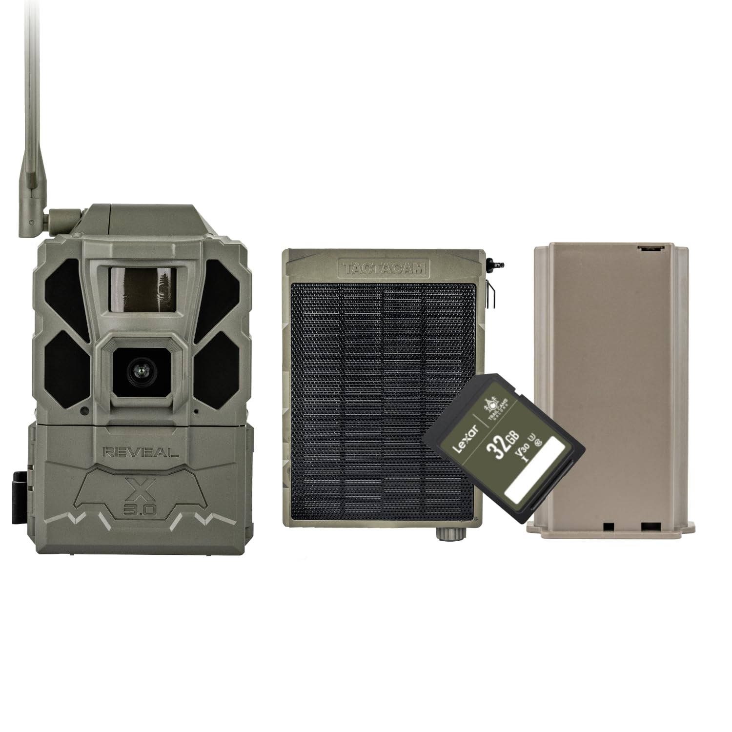 TACTACAM Reveal X Gen 3.0 front view for rugged wildlife monitoring in all conditions.