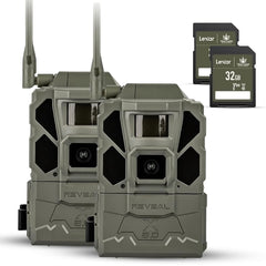 TACTACAM Reveal X3-0 front view demonstrates discreet cellular trail monitoring for wildlife surveillance.