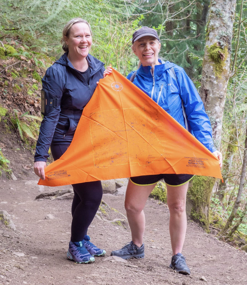 Tacticouture Grand Canyon map bandana triangle size for versatile wear and signaling.