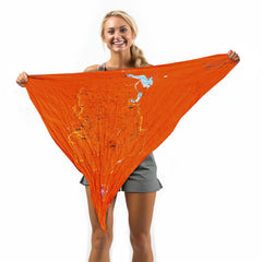 Tacticouture Olympic National Park map bandana with detailed park routes for quick navigation
