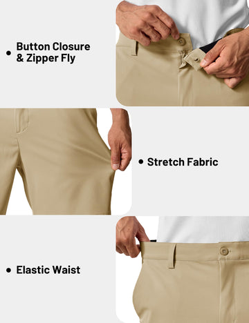TACVASEN 7in casual shorts stretch fabric texture emphasizes comfort and movement.