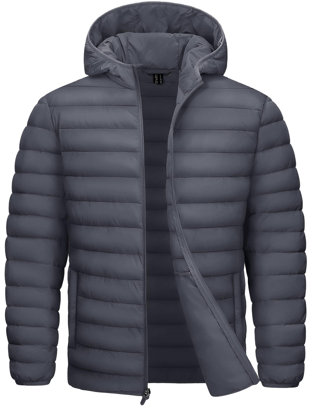 TACVASEN down coat men hooded packable gray – lightweight warmth on the go