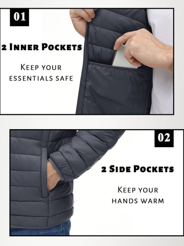 TACVASEN down coat men packable into backpack – travel-ready compression