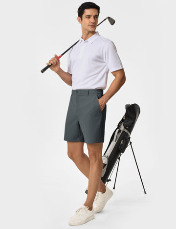 TACVASEN golf shorts on green illustrating versatile all-day wear