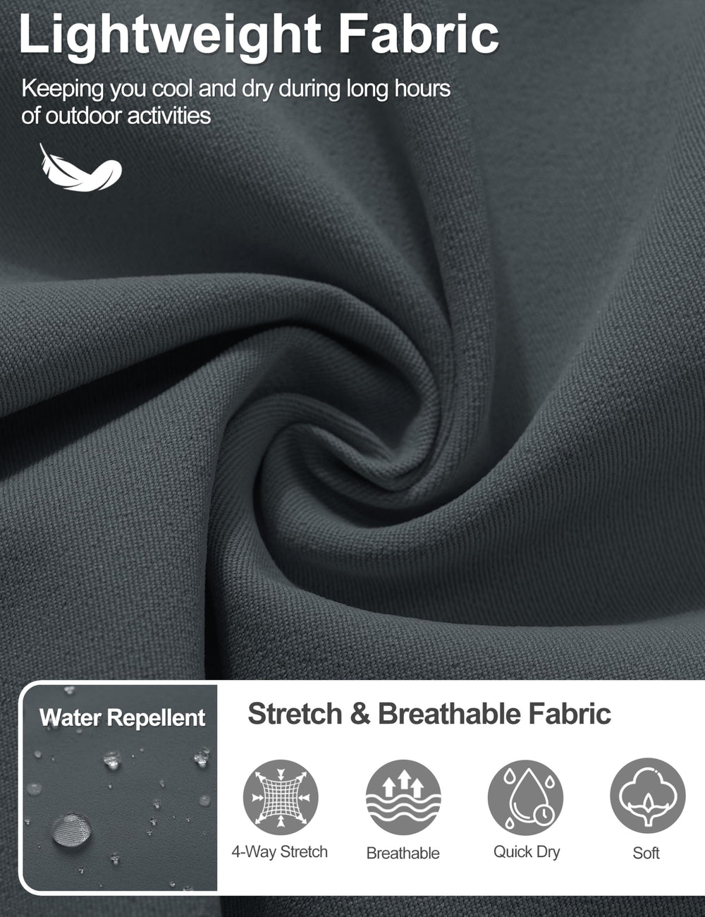 TACVASEN golf shorts six pockets securely hold essentials during rounds.