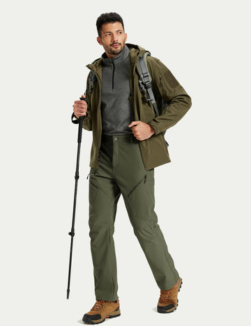 TACVASEN green tactical work hunting pants with durable zippers