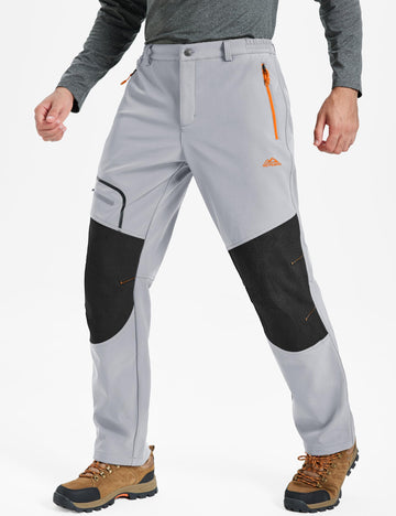 TACVASEN hiking pants fleece-lined interior keeps you warm during cold alpine hikes.