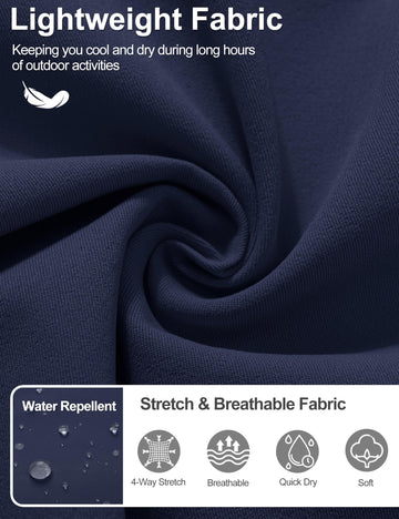 TACVASEN lightweight 4-way stretch fabric for unrestricted movement