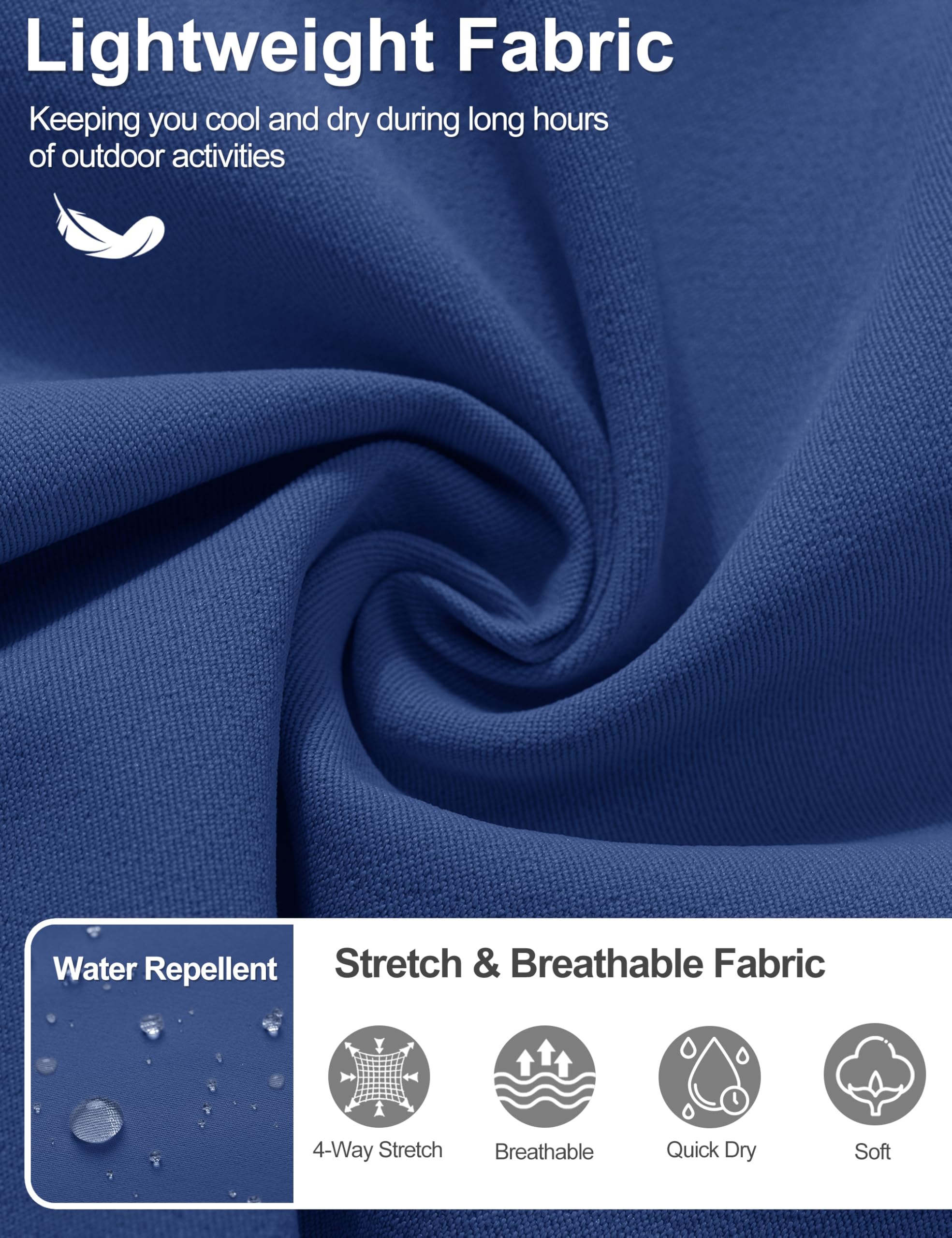 TACVASEN shorts pocket layout with multi-pocket design for essentials.