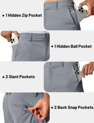 TACVASEN flat-front shorts with zipper and belt loops for classic styling.