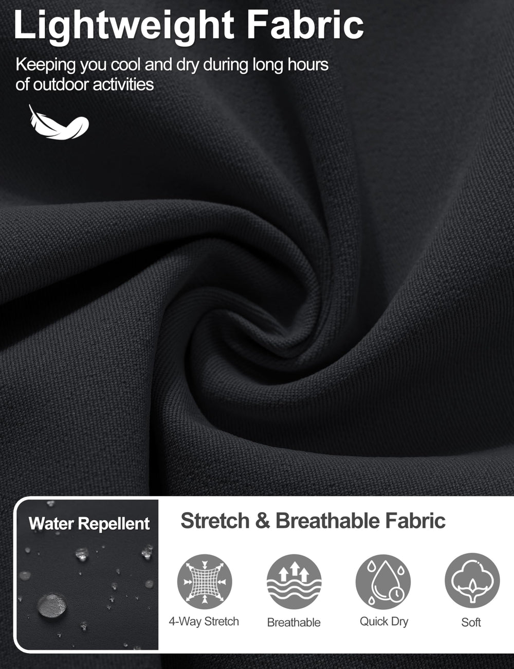 TACVASEN men's golf shorts hidden zip pocket highlighting secure storage during travel.