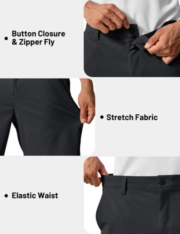 TACVASEN men's golf shorts stretch fabric emphasizing lightweight daily comfort.