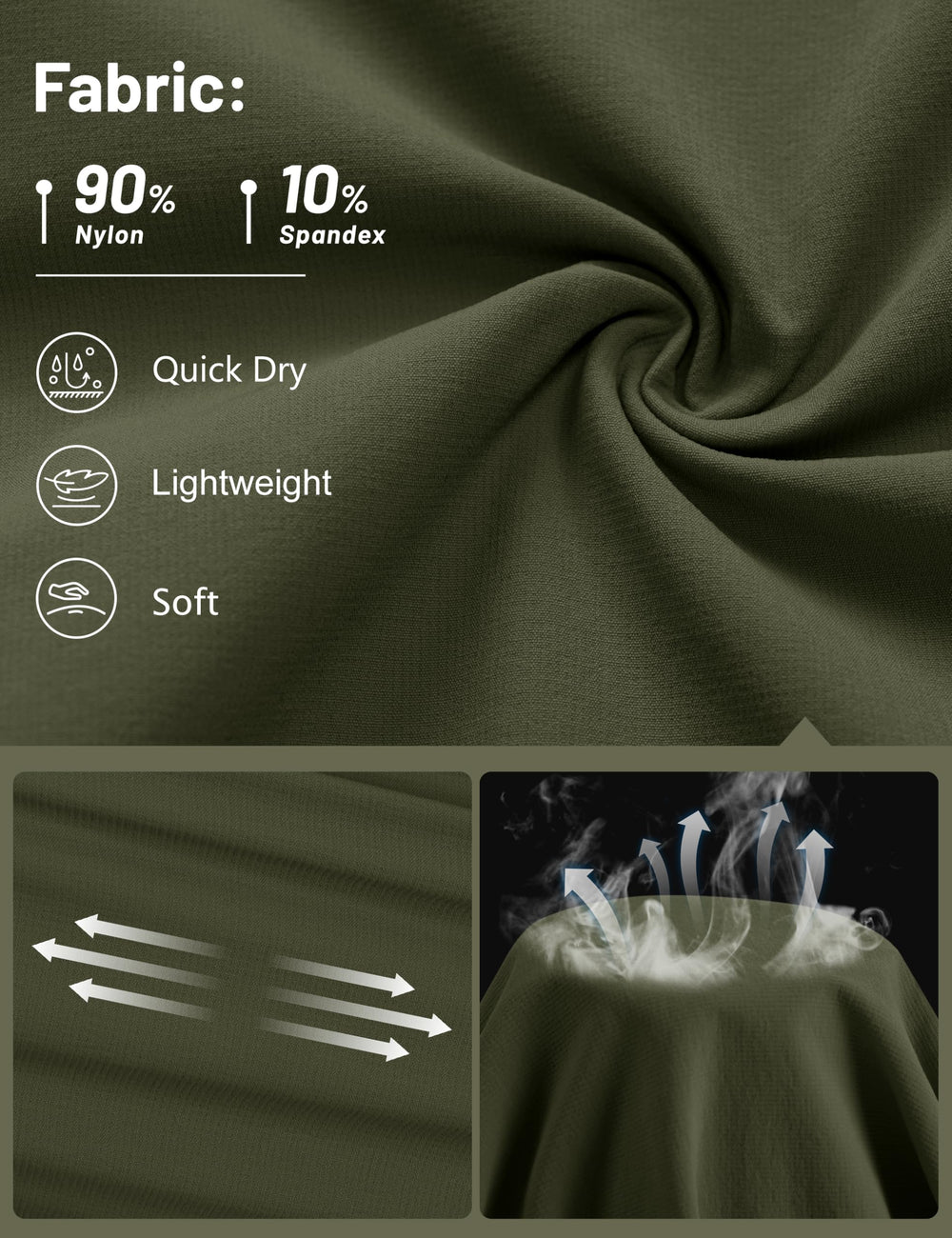 TACVASEN pants water-resistance detail indicating quick-dry performance.