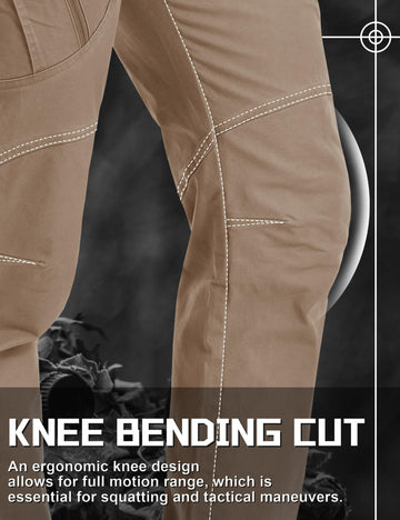 TACVASEN elastic waistband provides flexible fit for movement throughout activities