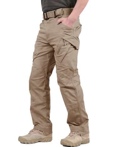 TACVASEN mens outdoor ripstop cargo pants front view for comfortable all-day wear