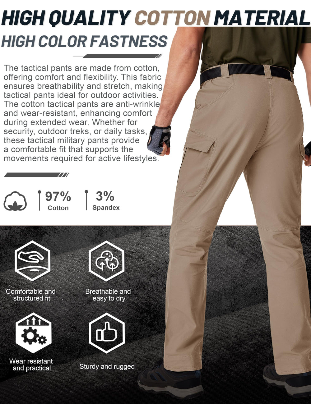 TACVASEN belt loops and triangle ring for keys or tools on outdoor tasks