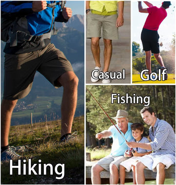 TACVASEN khaki shorts ideal for casual wear and outdoor days.