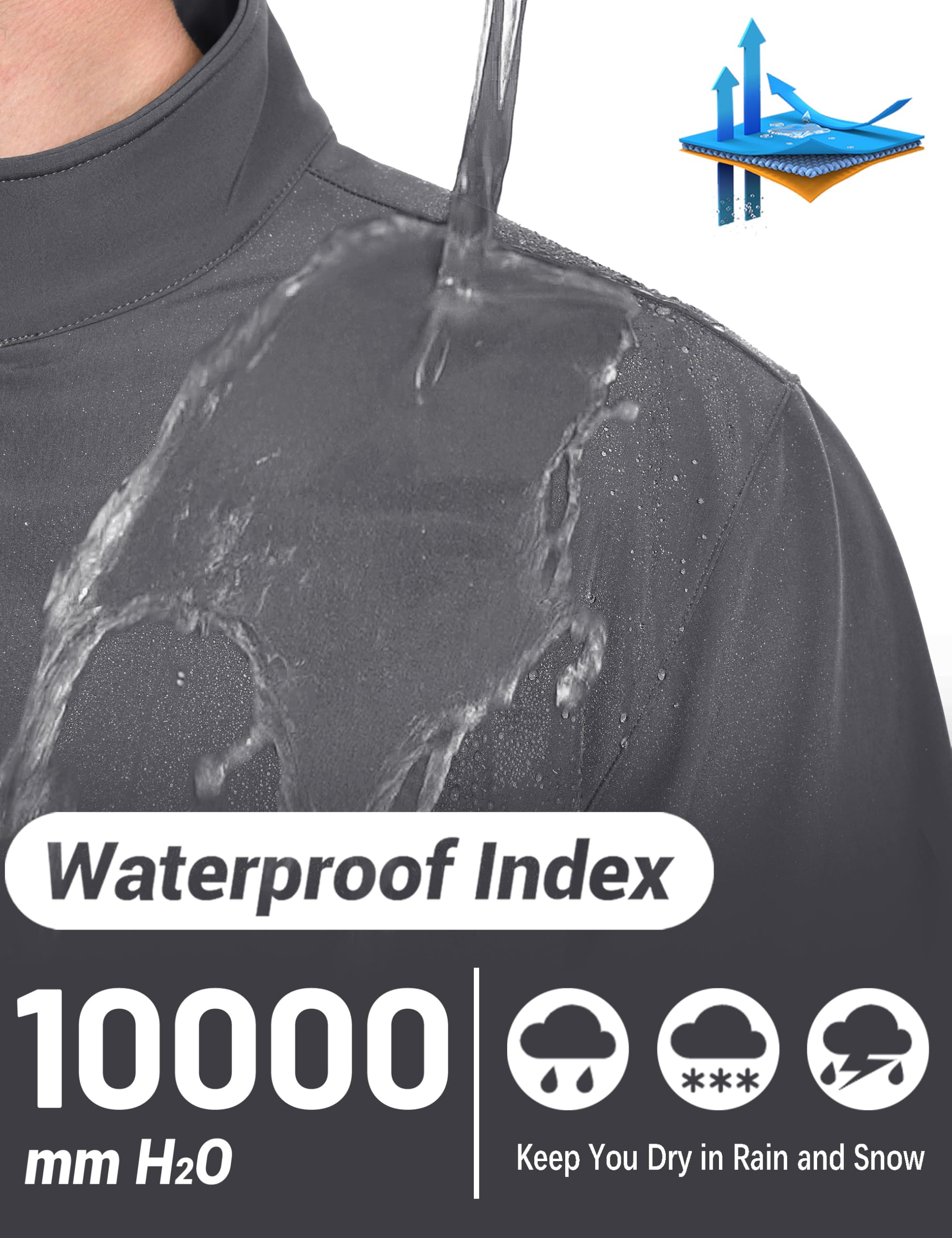 TACVASEN jacket fleece-lined interior for warm, bulk-free comfort.