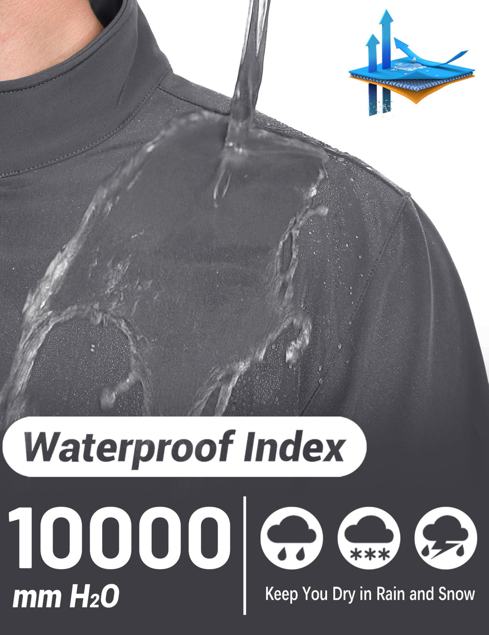 TACVASEN jacket fleece-lined interior for warm, bulk-free comfort.