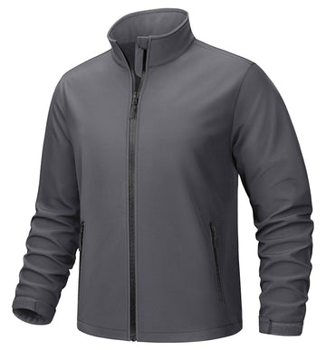 TACVASEN men's softshell jacket waterproof fabric close-up for rain protection.