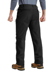 TACVASEN men's softshell waterproof pants image highlights protective waterproof coating and moisture-wicking comfort.