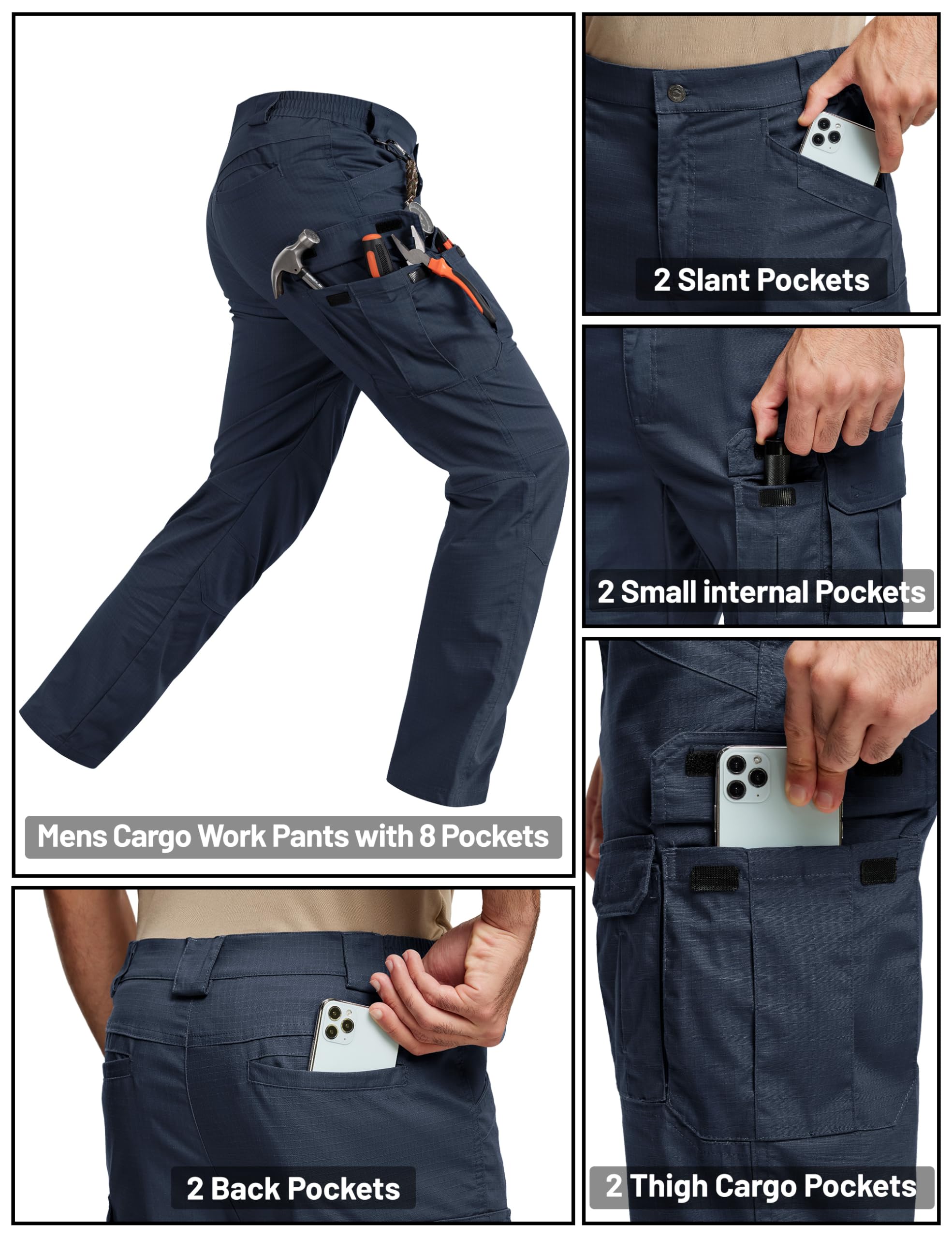 TACVASEN knee gusset promotes bending and kneeling comfort