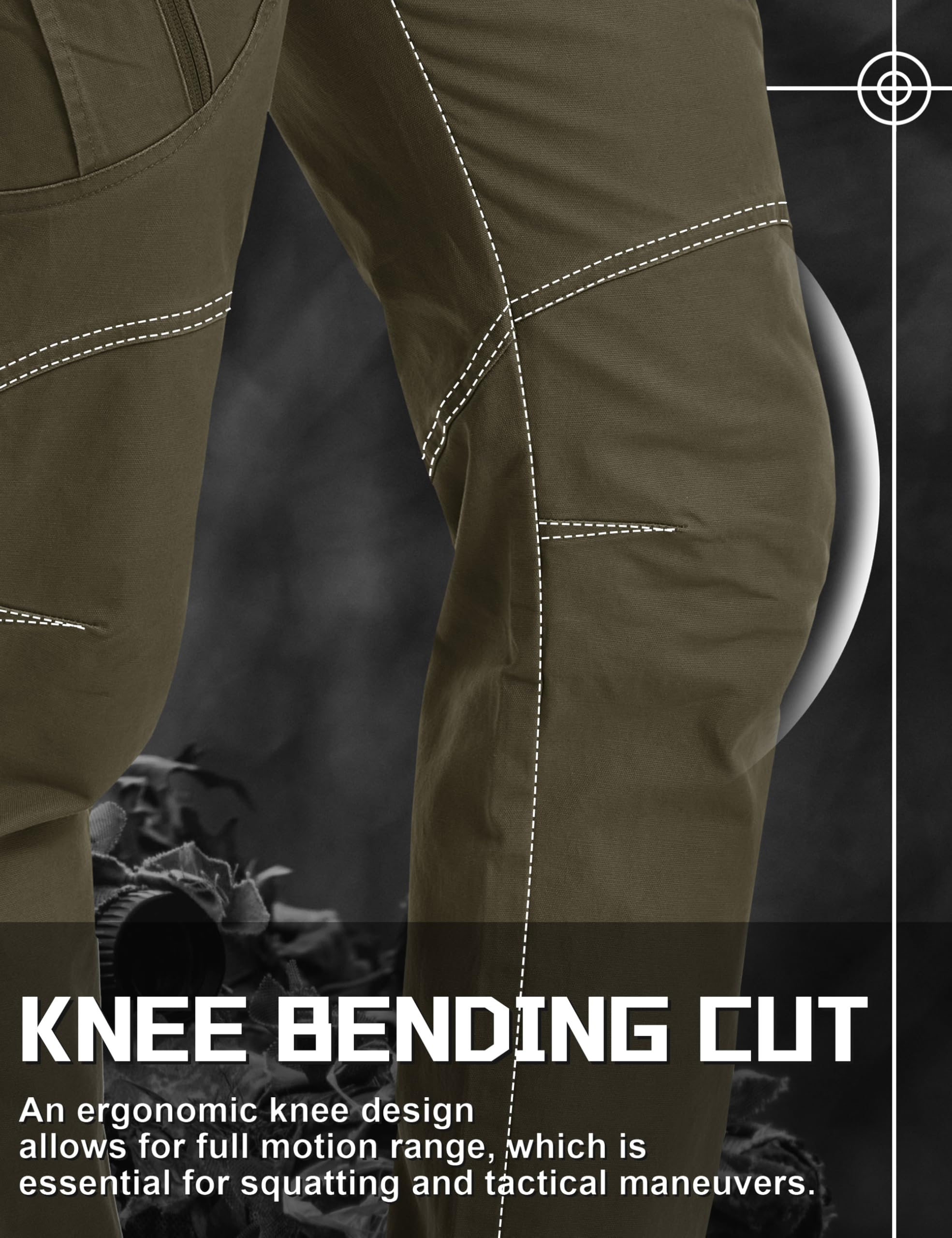 TACVASEN Men's Tactical Pants outdoorsy ambience demonstrates versatile use for hiking and daily wear.