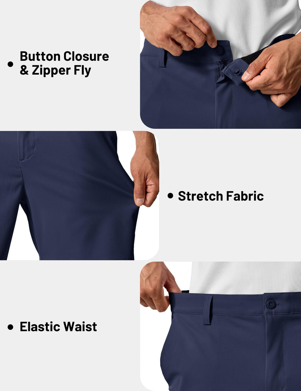 TACVASEN quick-dry performance suitable for hiking or travel