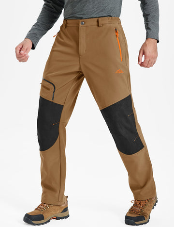 TACVASEN Snow Pants fleece lining close-up enhances warmth and moisture-wicking comfort.