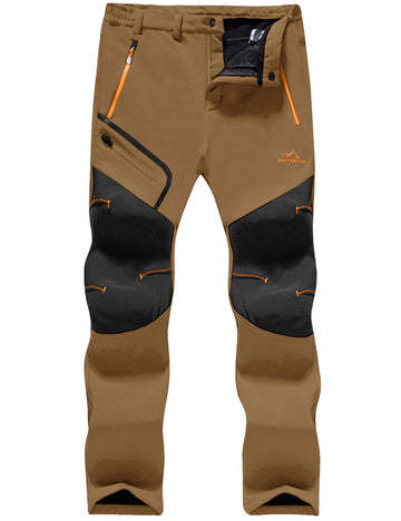 TACVASEN Snow Pants waterproof outer fabric blocks wind, keeping you warm in snow.