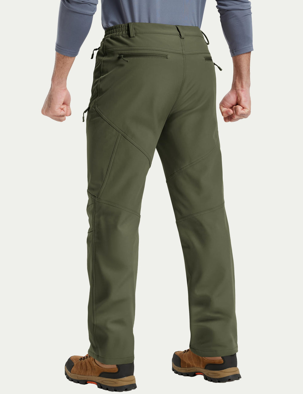 TACVASEN softshell waterproof pants with coating protecting against rain and snow during outdoor adventures