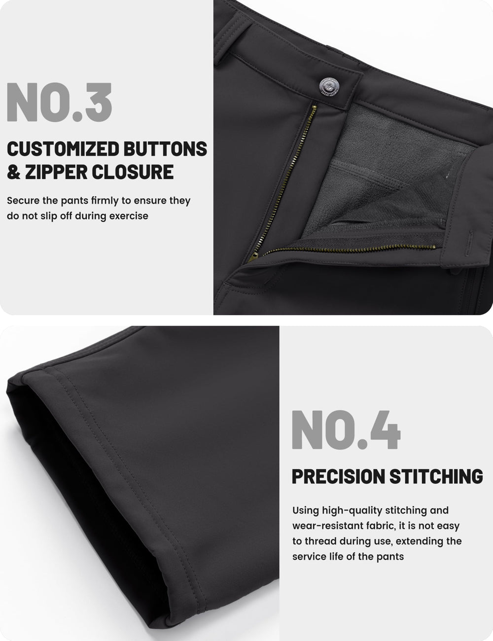 TACVASEN winter pants in-action hiking scene illustrate versatile outdoor use.