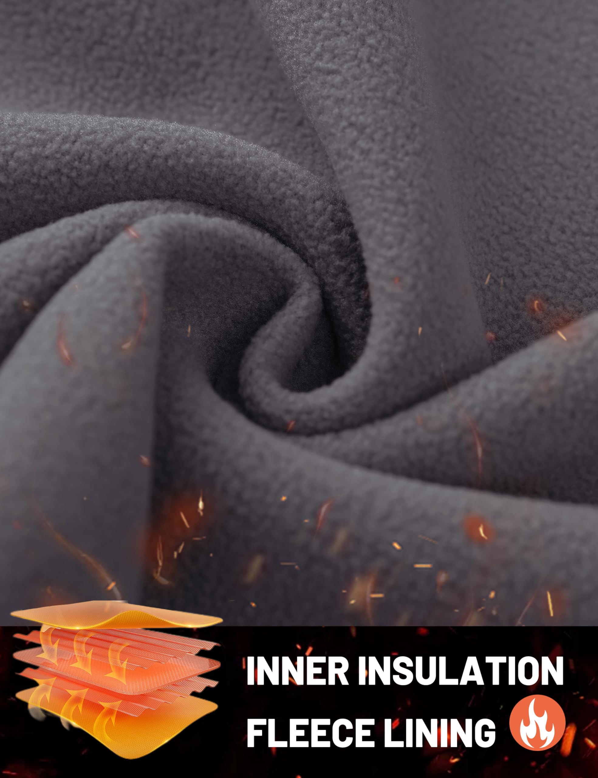 TACVASEN winter pants water-resistant fabric close-up highlights protective outer layer