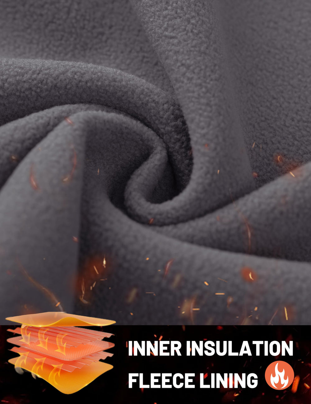 TACVASEN winter pants water-resistant fabric close-up highlights protective outer layer