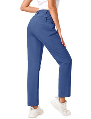 TACVASEN hiking pants show water-resistant fabric for wetter weather.