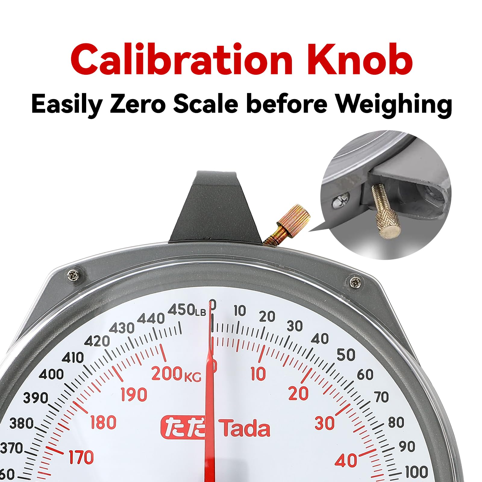 Scale shown in kitchen, farm, and outdoor settings