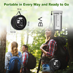 Tadomoe portable shower bag full water ready for refreshing outdoor rinse.