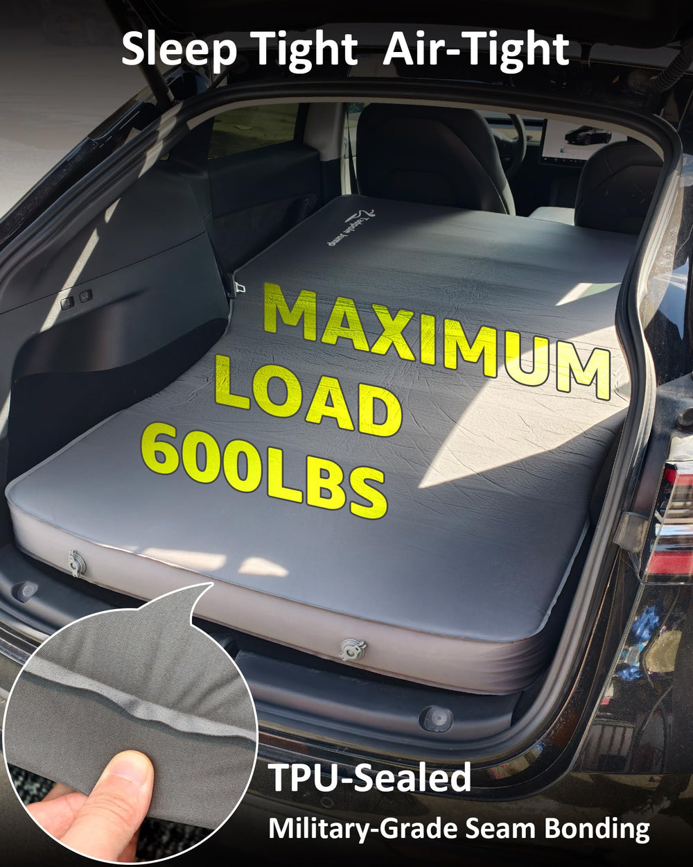 Tadpole Jump 75D polyester base resists abrasion during travel.