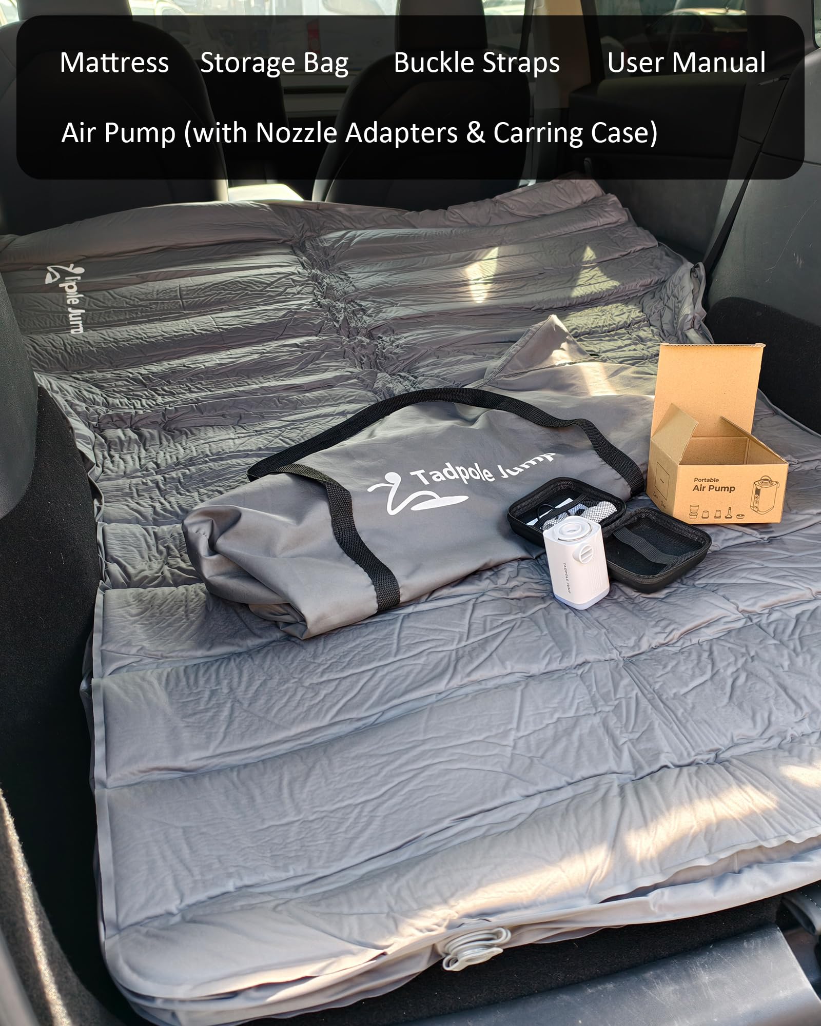 Tadpole Jump pack-ready roll-flat design for easy storage after trips.