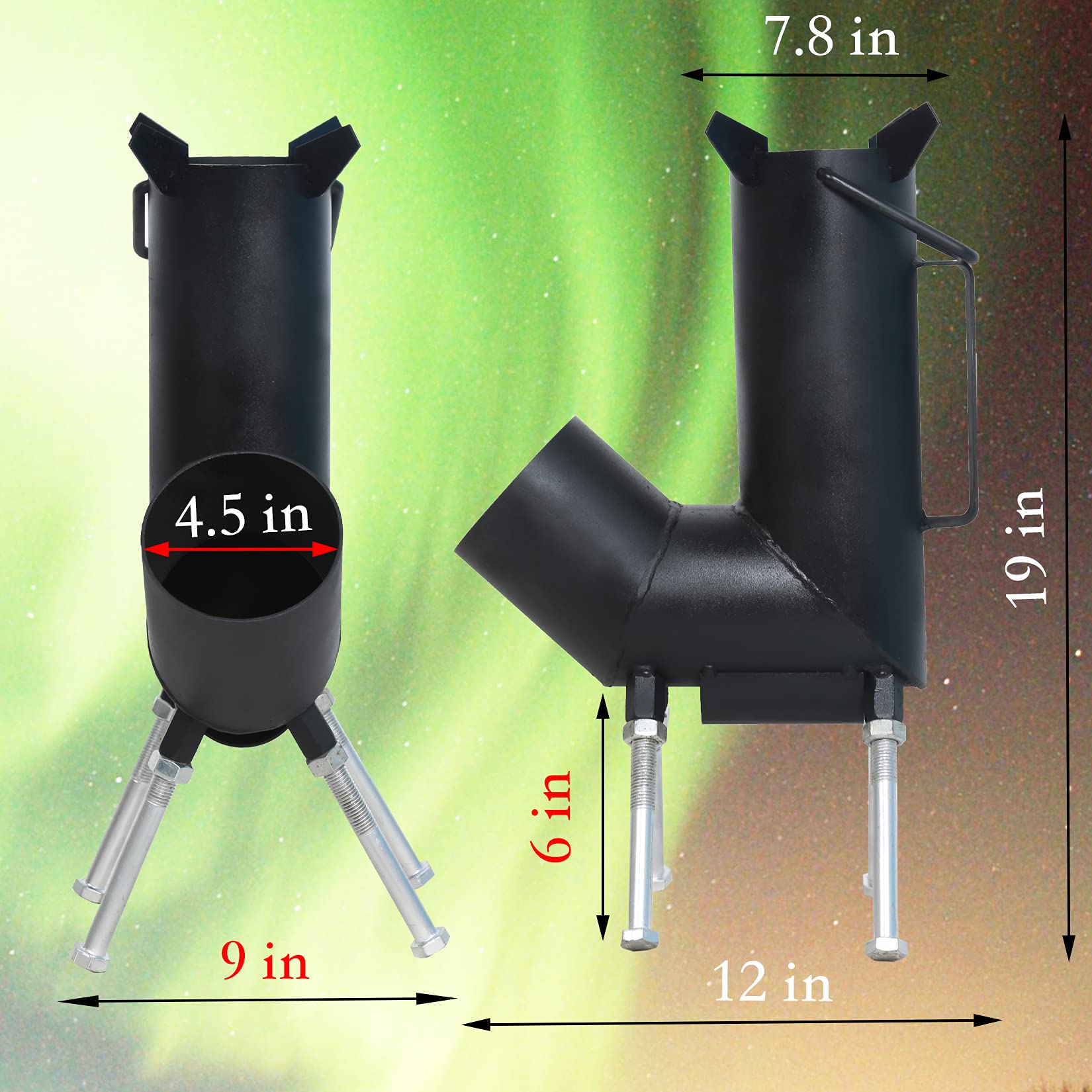 TAFEIDA Rocket Stove ash guard board protects lawn during cooking