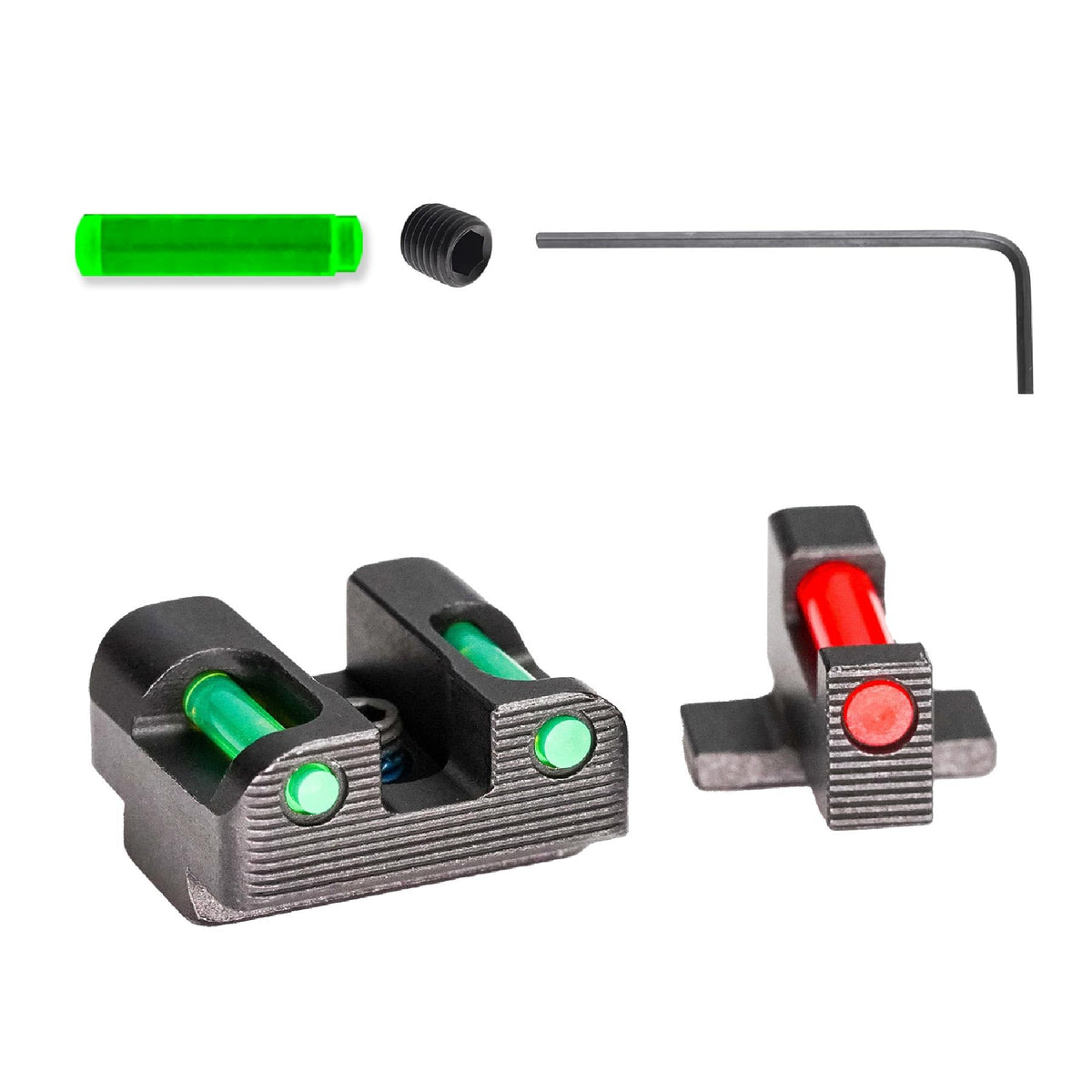 TAG Precision TAC front sight on SIG P365 with bright FiberLok for fast target acquisition