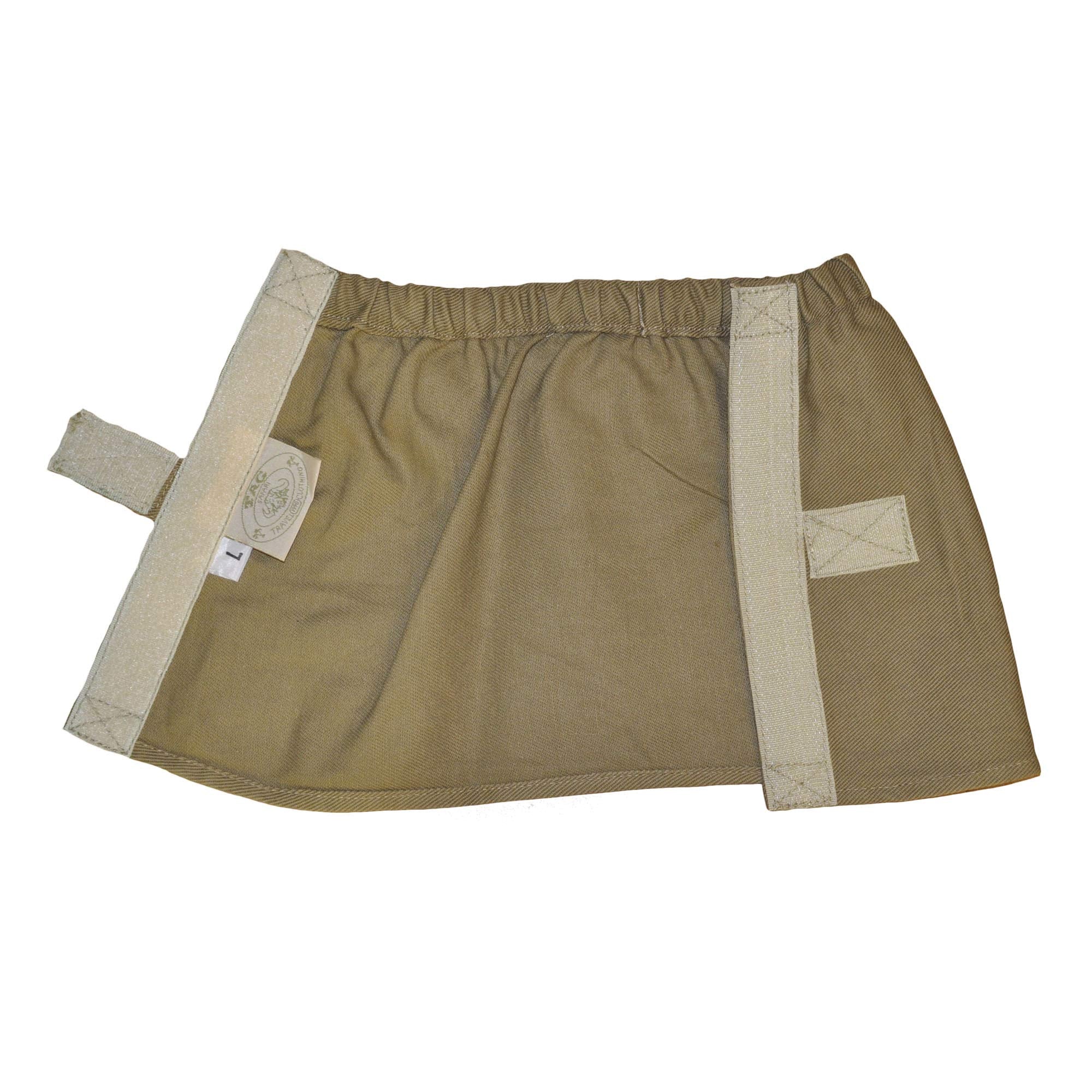 Tag Safari gaiters canvas khaki back Velcro closure for easy on/off