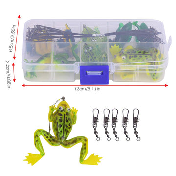 Taidda Frog Lure Kit compact dimensions and weight