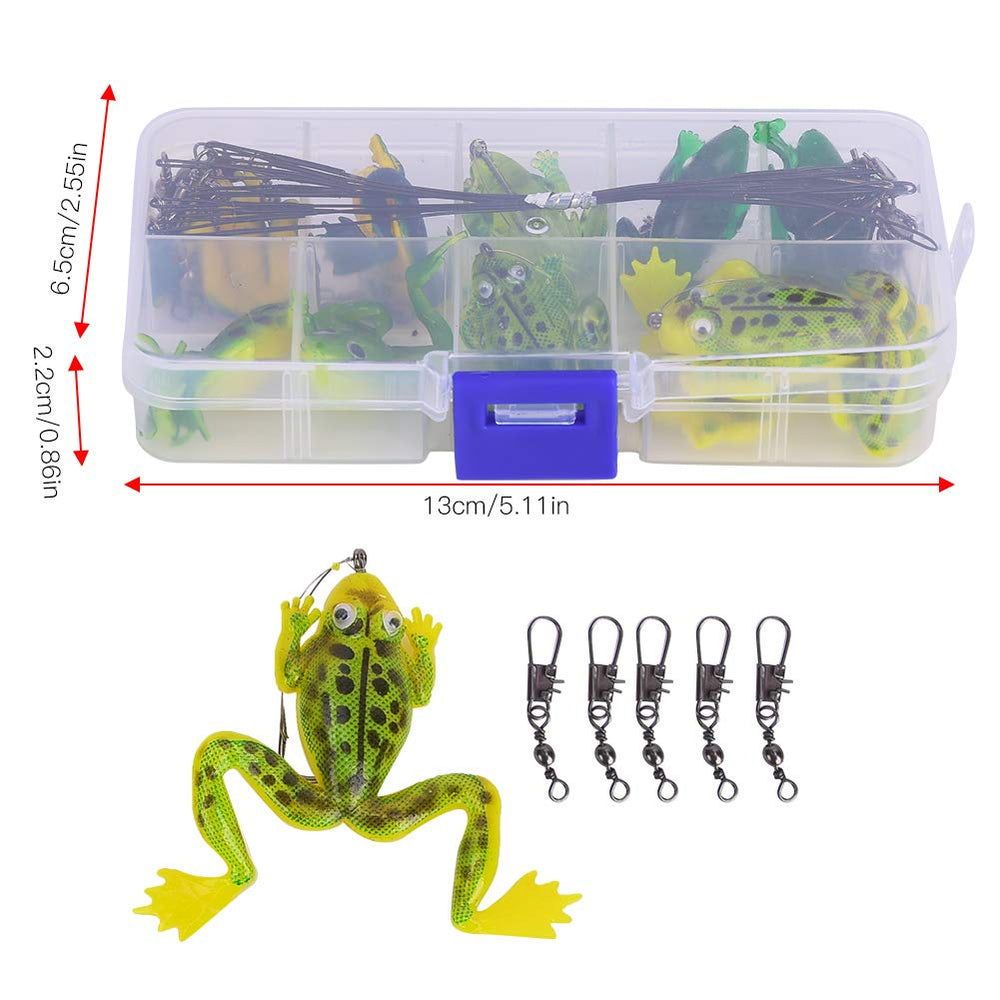 Taidda Frog Lure Kit compact dimensions and weight